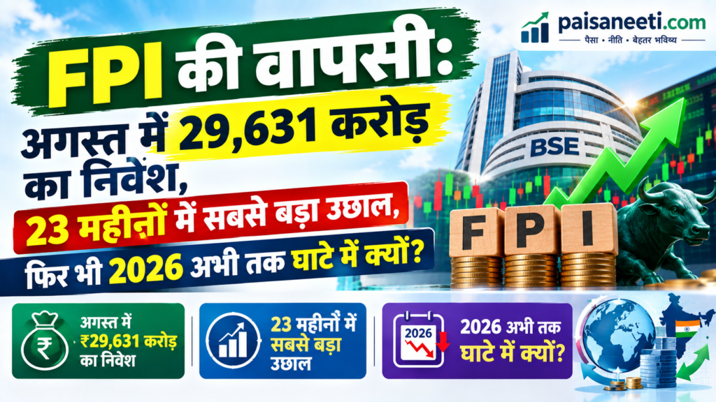 FPI Inflow India August 2026 Foreign Investors